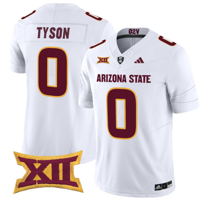 Jordyn Tyson Jersey #0 Arizona State Sun Devils 2025 Limited Stitched White
