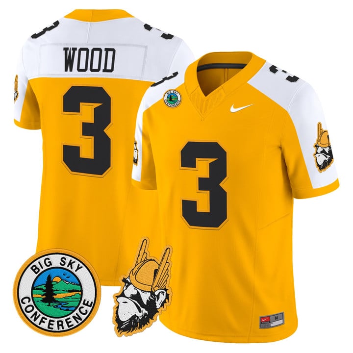 Joshua Wood Jersey #3 Idaho Vandals 1975 Throwback Limited Stitched Gold Alternate