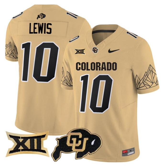Julian Lewis Jersey #10 Colorado Buffaloes 2025 Limited V2 Stitched Gold