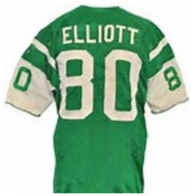 Jumbo Elliott Jersey New York Jets Custom Throwback Football