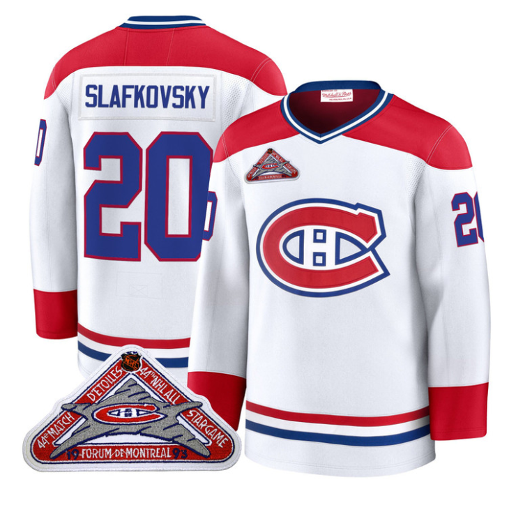 Juraj Slafkovsky Jersey #20 Montreal Canadiens Timeless Premium Stitched 1992 Blue Line