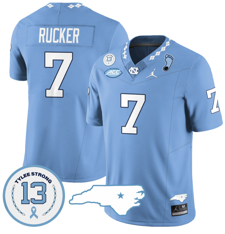 Kaimon Rucker Jersey #7 North Carolina Tar Heels Vapor College Football Stitched Blue