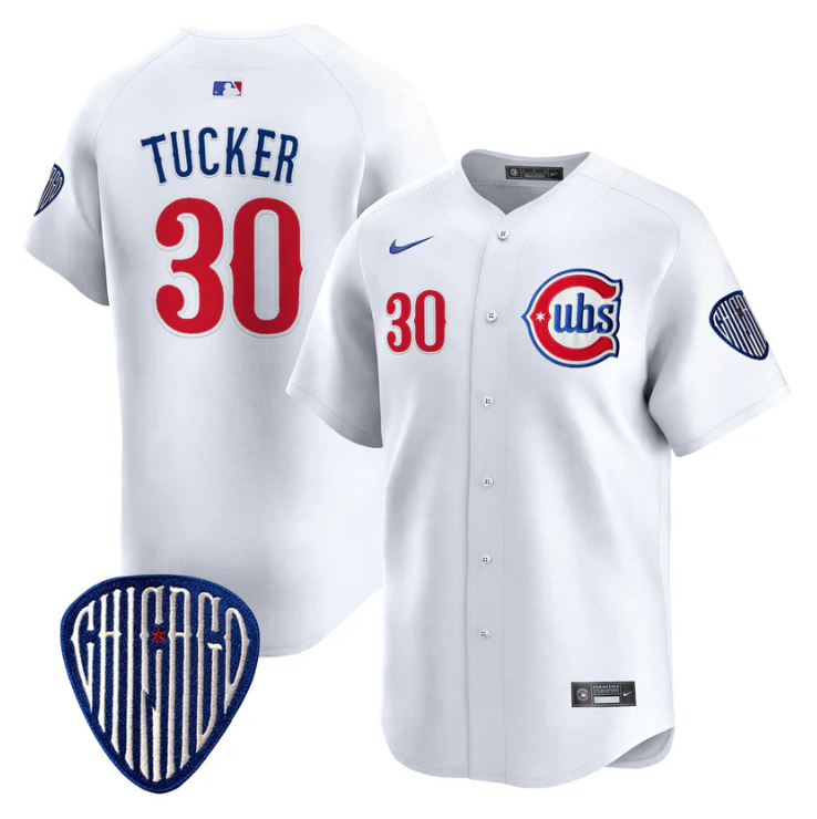 Kyle Tucker Jersey #30 Chicago Cubs Blue Alternate Vapor Premier Limited Stitched White