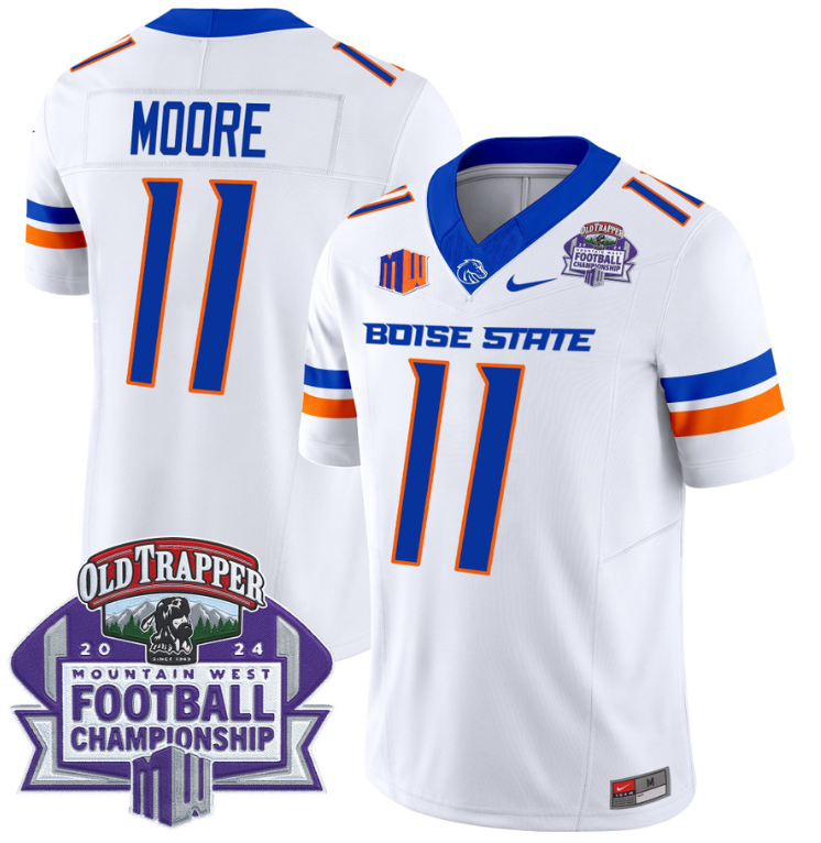 Kellen Moore Jersey #11 Boise State Broncos 2024 Championship Vapor White