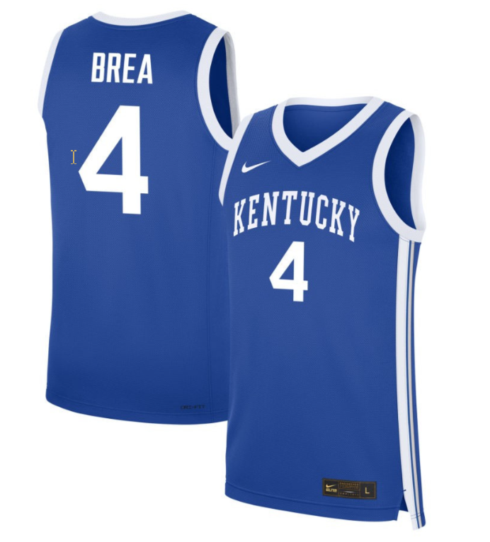 Koby Brea Jersey #4 Kentucky Wildcats NIL Basketball Royal