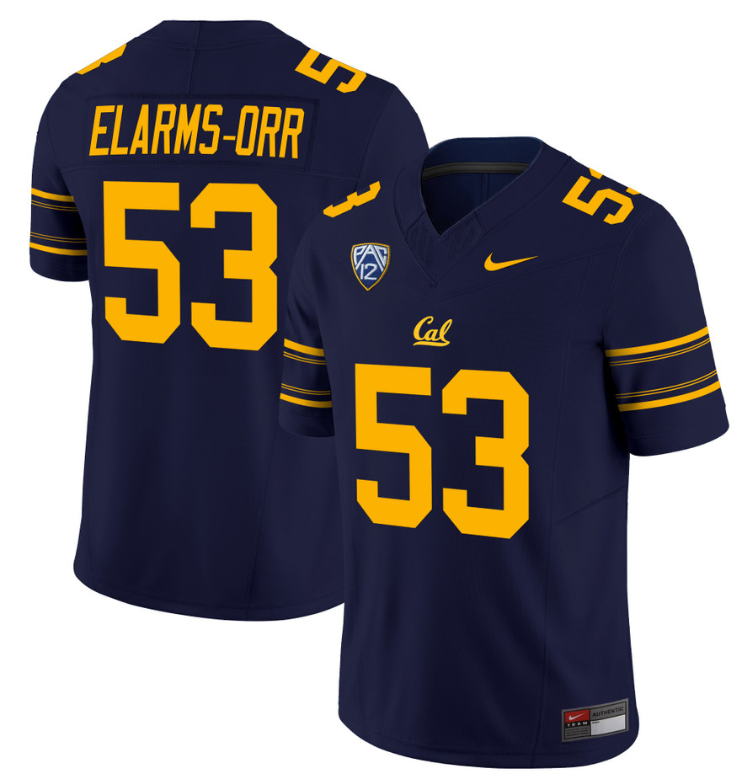 Kaleb Elarms-Orr Jersey #53 California Golden Bears Limited Stitched Navy
