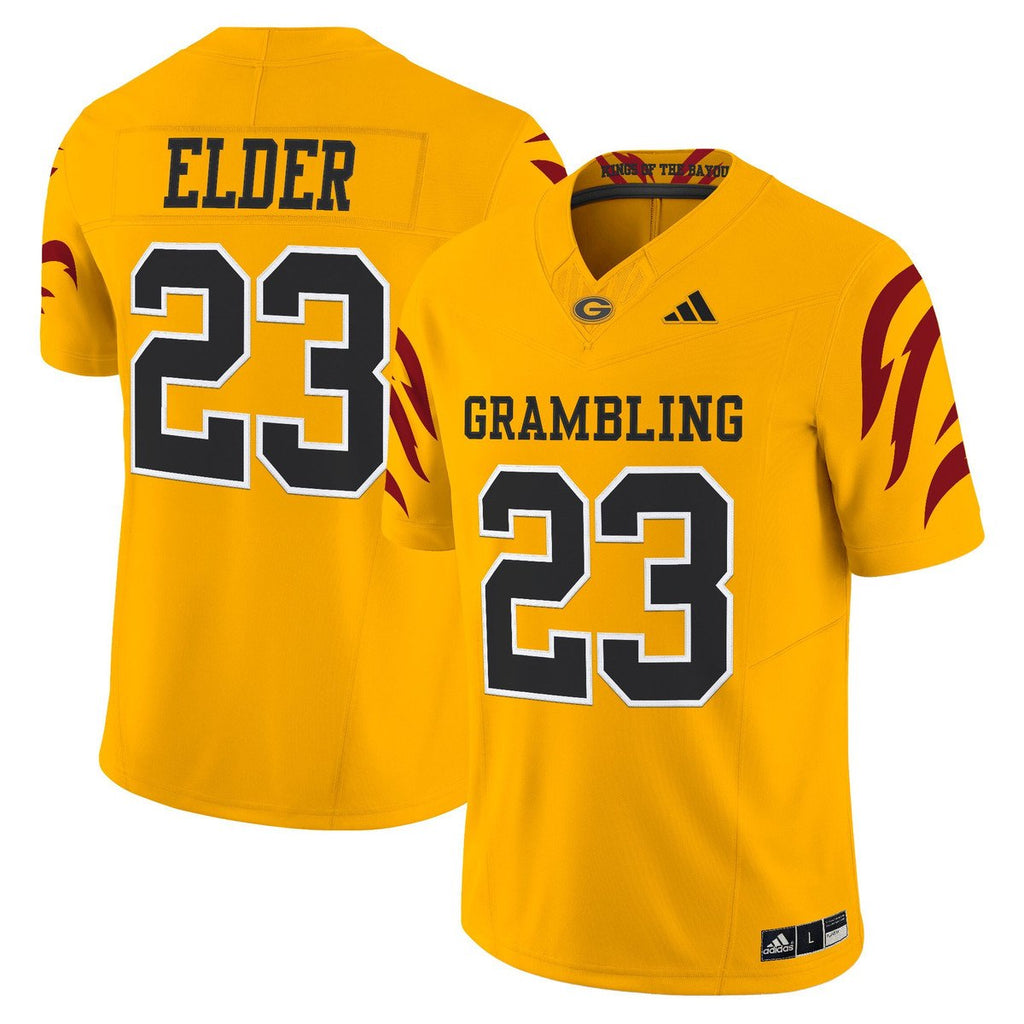 Keilon Elder Jersey #23 Grambling Tigers 2025 Vapor Limited Stitched Gold