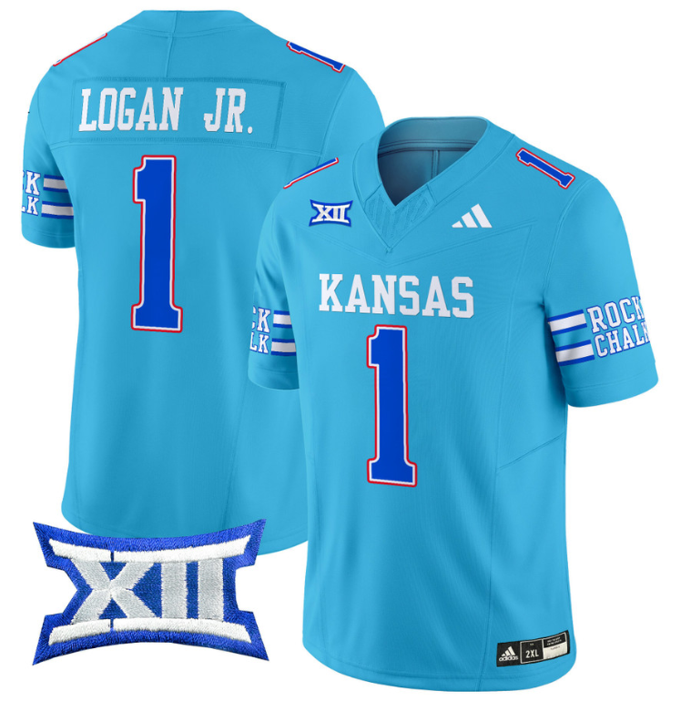 Kenny Logan Jr Jersey #1 Kansas Jayhawks 2024 Vapor College Football Vapor Limited Old Ku