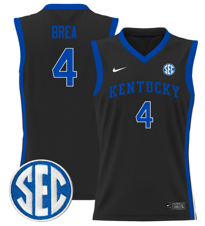 Koby Brea Jersey #4 Kentucky Wildcats Lightweight Basketball Black