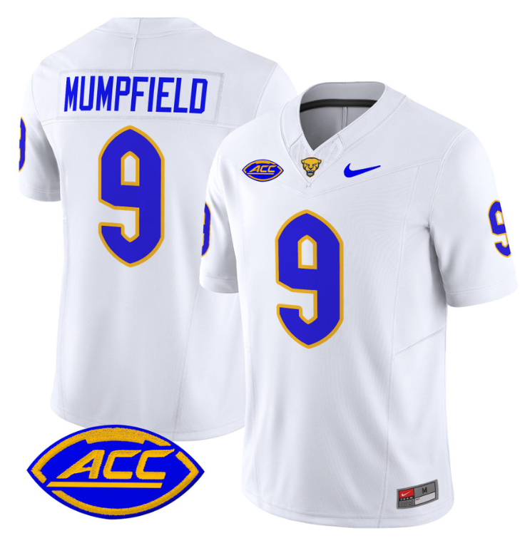 Konata Mumpfield Jersey #9 Pittsburgh Panthers Vapor Limited College Football Stitched White
