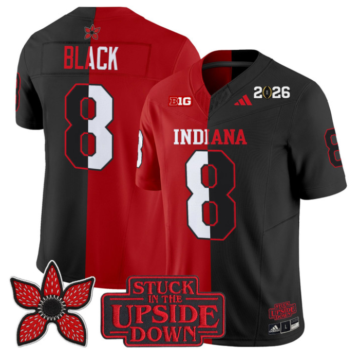 Kaelon Black Jersey #8 Indiana Hoosiers Upside Down Edition Vapor Stitched