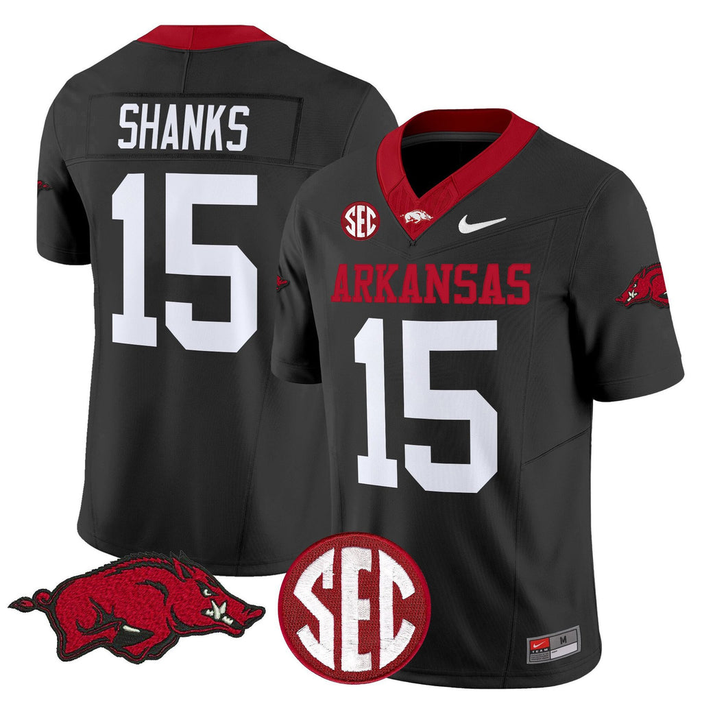 Kam Shanks Jersey #15 Arkansas Razorbacks Limited Stitched Black