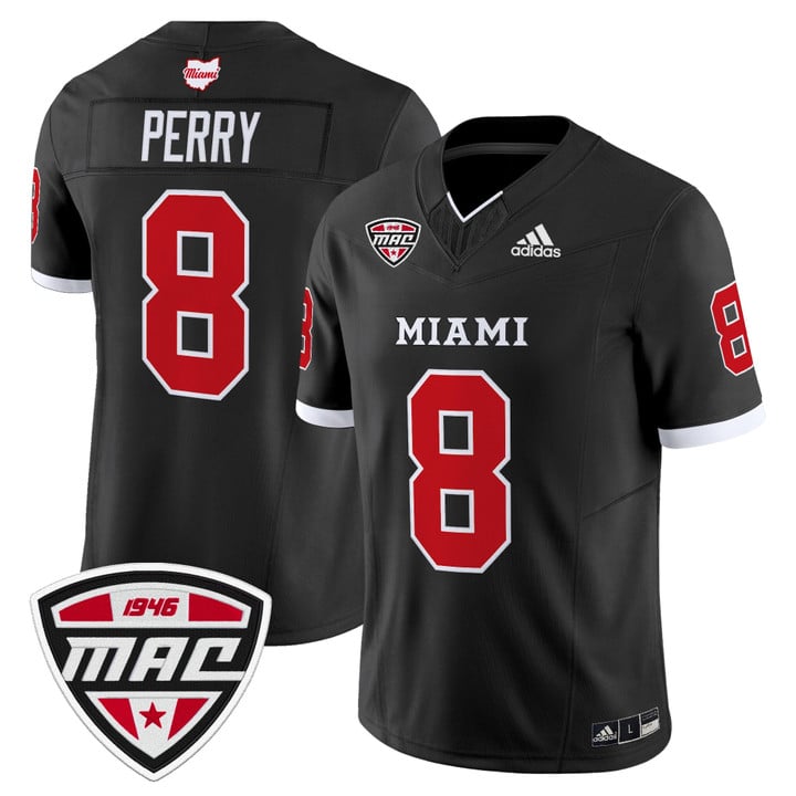 Kam Perry Jersey #8 Miami OH RedHawks 2025 Vapor Limited Stitched