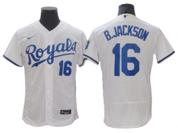 Kansas City Royals #16 Bo Jackson White Home Replica Jersey