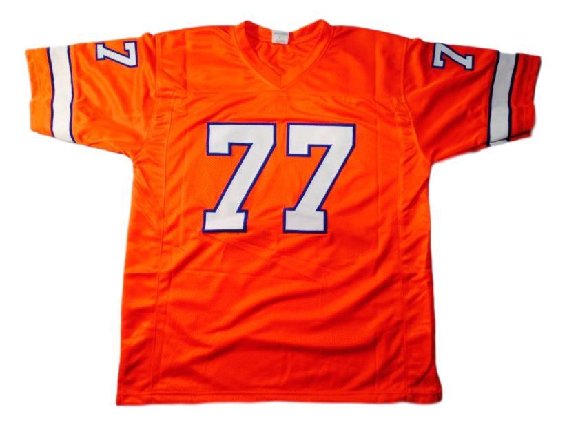 Karl Mecklenburg CUSTOM STITCHED Unsigned Football Jersey Orange