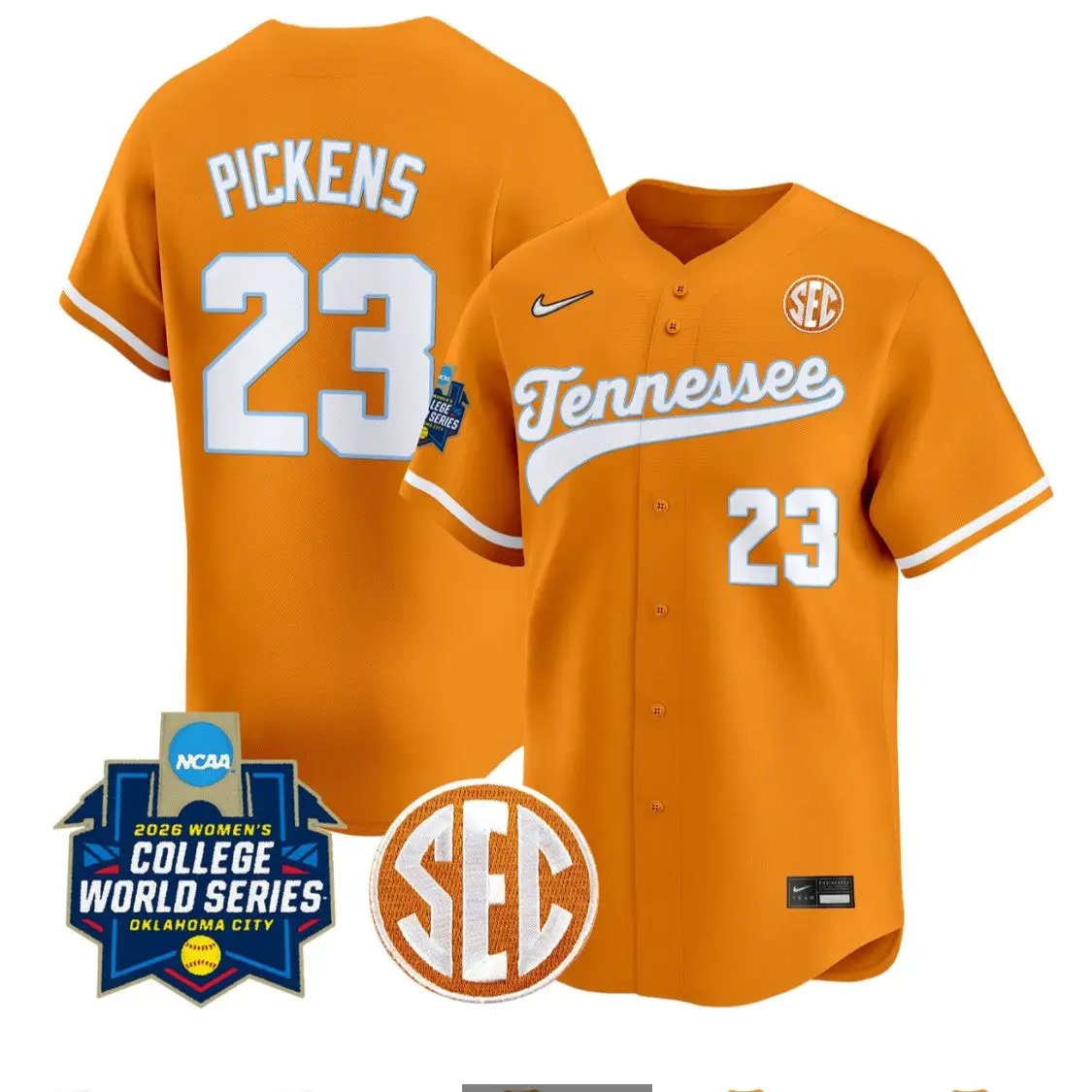 Karlyn Pickens Jersey #23 Tennessee Vols Softball 2026 World Series