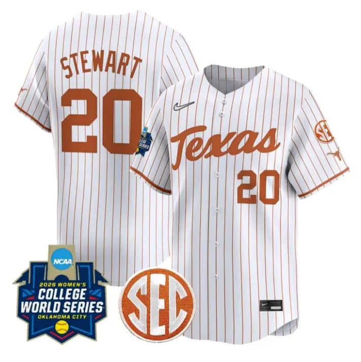 Katie Stewart Jersey #20 Texas Softball 2026 World Series Stitched