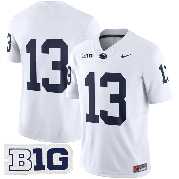 Kaytron Allen Jersey #13 No Name Penn State Nittany Lions 2025 Stitched White