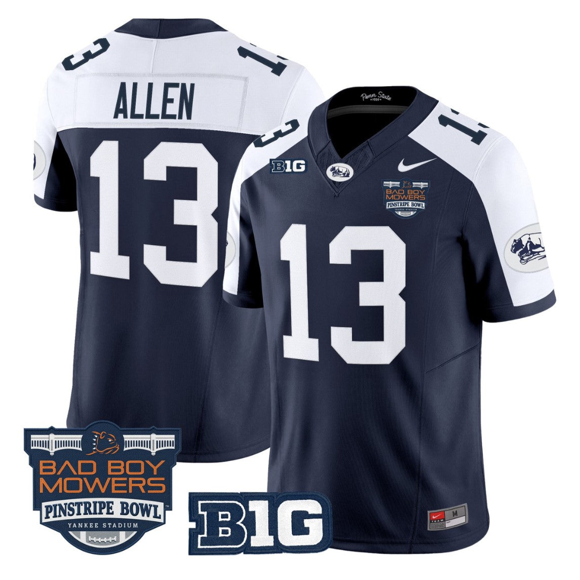 Kaytron Allen Jersey #13 Penn State Throwback Pinstripe Bowl Stitched