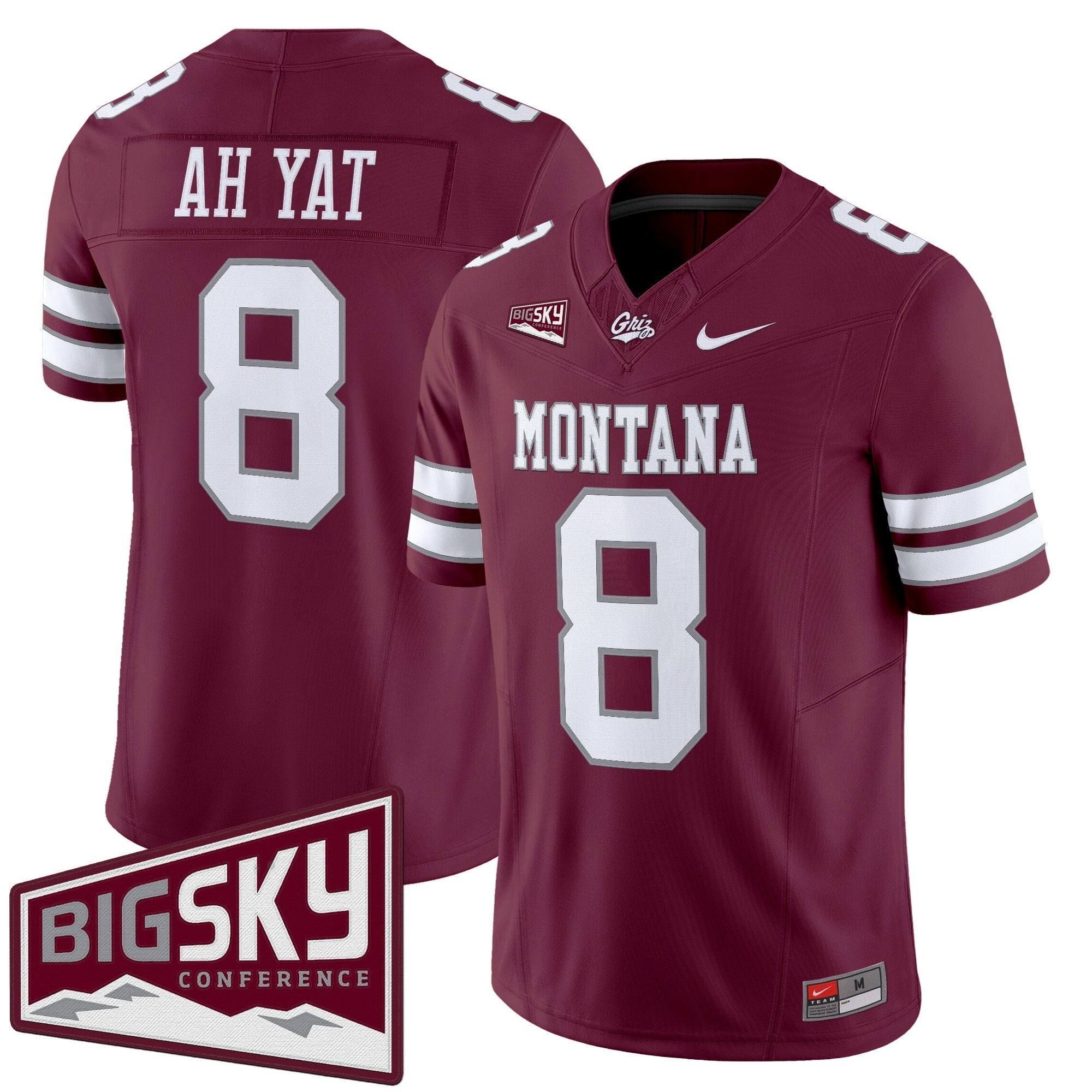 Keali'i Ah Yat Jersey #8 Montana Grizzlies 2025 Vapor Limited Stitched Black Alter