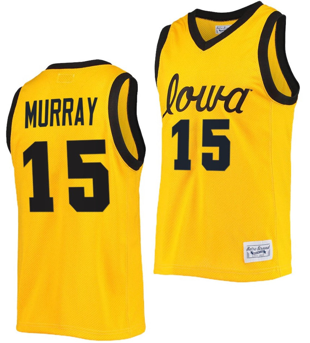 Keegan Murray Jersey Iowa Hawkeyes College Basketball Classic Gold #15
