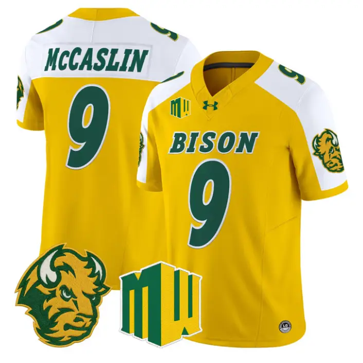 Kelton McCaslin Jersey #9 North Dakota State Bison 2026 Vapor Stitched