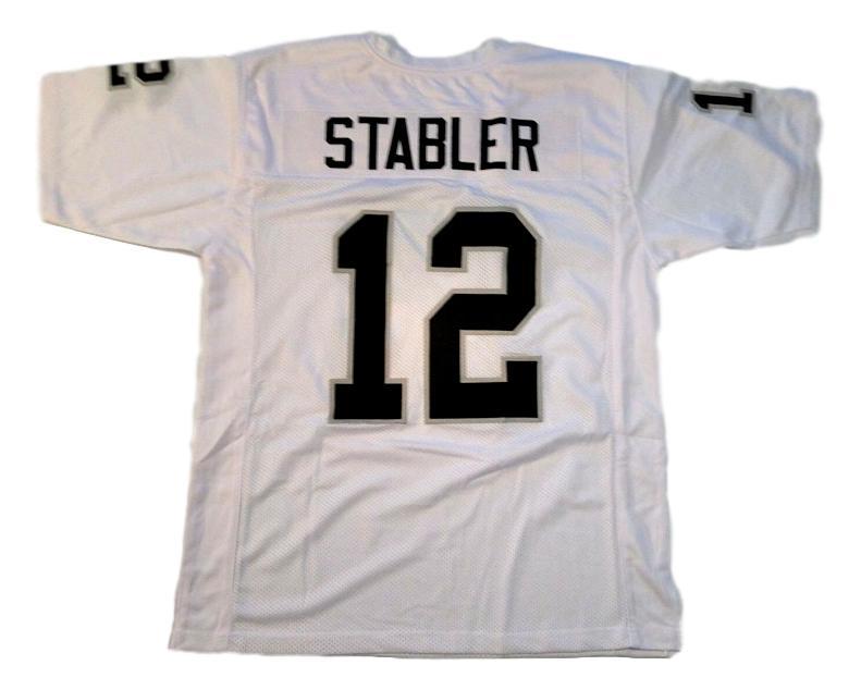 Ken Stabler CUSTOM STITCHED Unsigned Football Jersey White