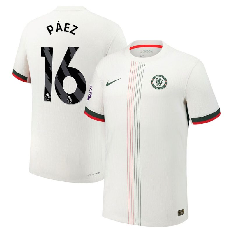 Kendry Paez #16 Chelsea 2025-26 Away Match Jersey – White