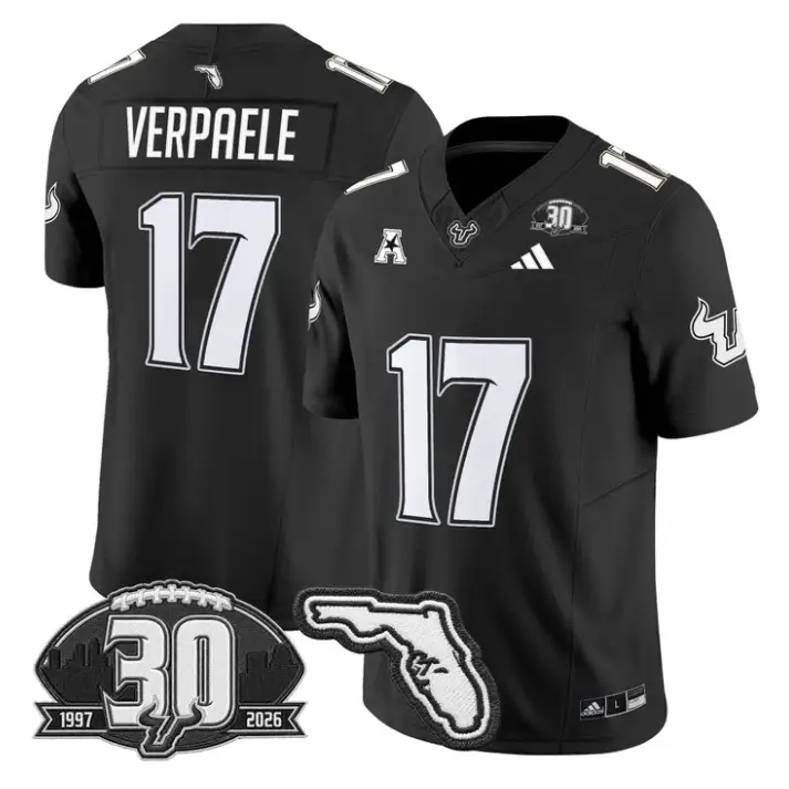 Kevin Wade Verpaele Jersey #17 South Florida Bulls 30th Patch Stitched