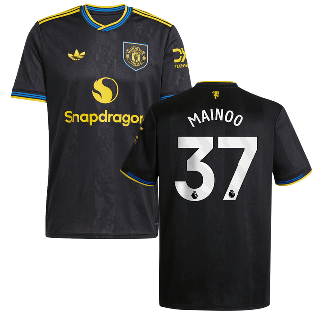 Kobbie Mainoo 37 Manchester United 2025-26 Third Match Jersey – Black