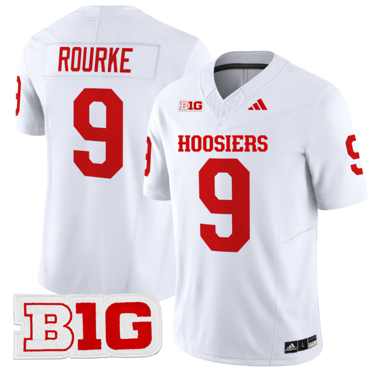 Kurtis Rourke Jersey #9 Indiana Hoosiers Vapor Limited Football White