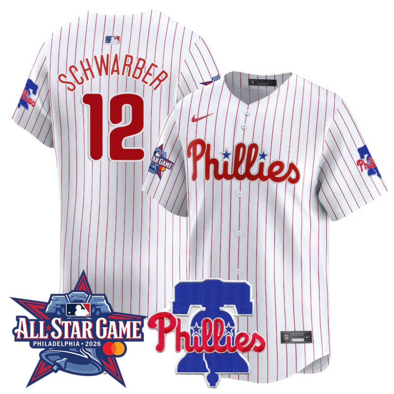 Kyle Schwarber Jersey #12 Philadelphia Phillies 2026 MLB All-Star White