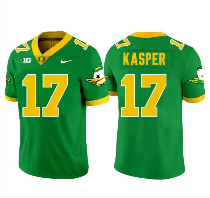 Kyler Kasper Jersey #17 Oregon Ducks Football Green