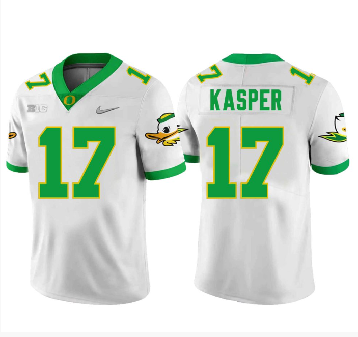 Kyler Kasper Jersey #17 Oregon Ducks Football White