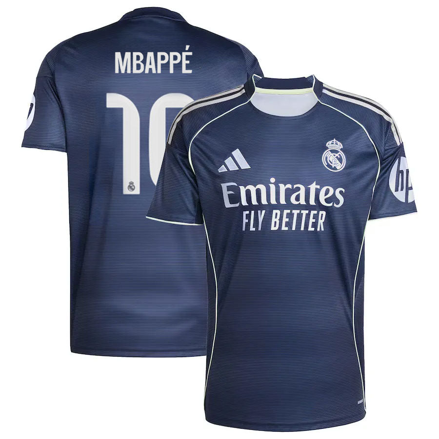 Kylian Mbappe #10 Real Madrid 2025-26 Away Jersey – Blue