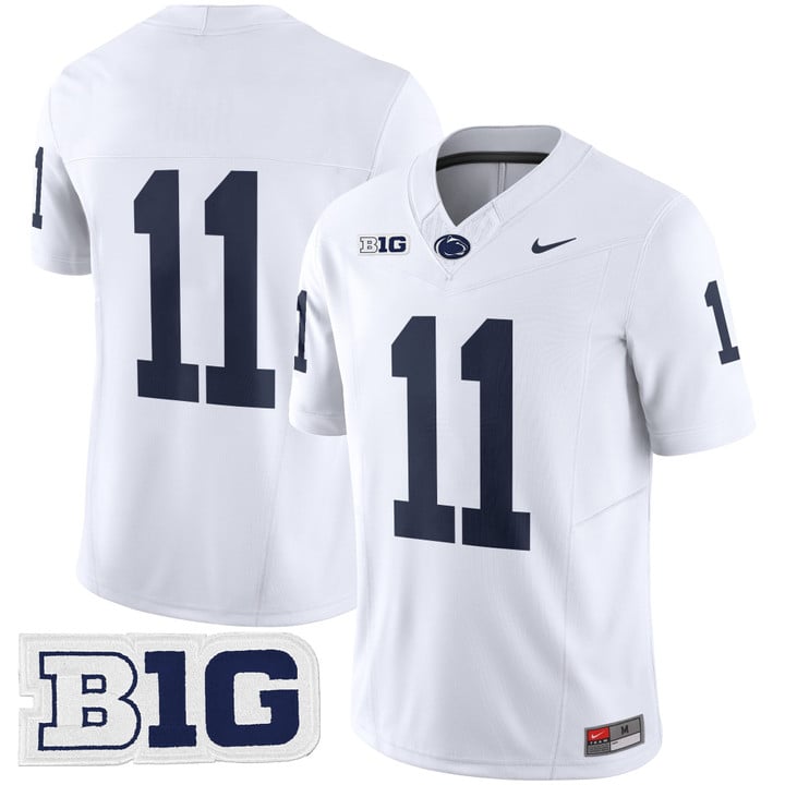 Kyron Hudson Jersey #11 No Name Penn State Nittany Lions 2025 Stitched White