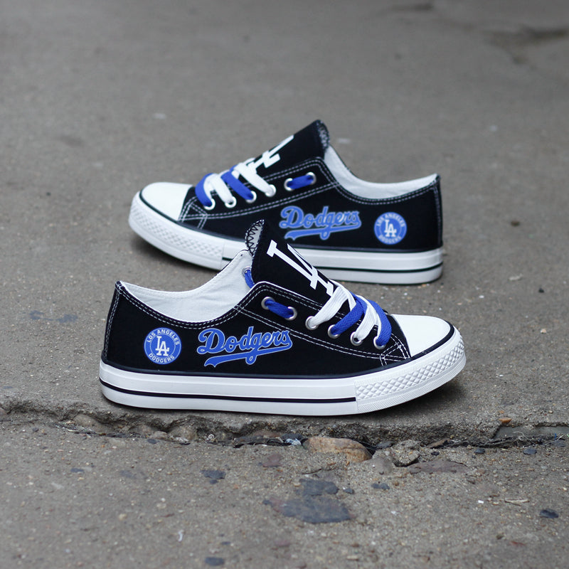 Los Angeles Dodgers Limited Print MLB Baseball Fans Low Top Canvas Shoes Sport Sneakers T-DJ185H