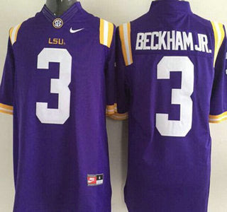 LSU Tigers #3 Odell Beckham Jr. Purple 2015 College Football Limited Jersey