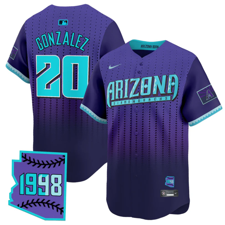 Luis Gonzalez Jersey #20 Arizona Diamondbacks 2025 City Connect Vapor Premier Limited Stitched