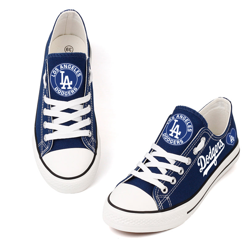 Los Angeles Dodgers Limited Print MLB Baseball Fans Low Top Canvas Shoes Sport Sneakers T-DAC179L
