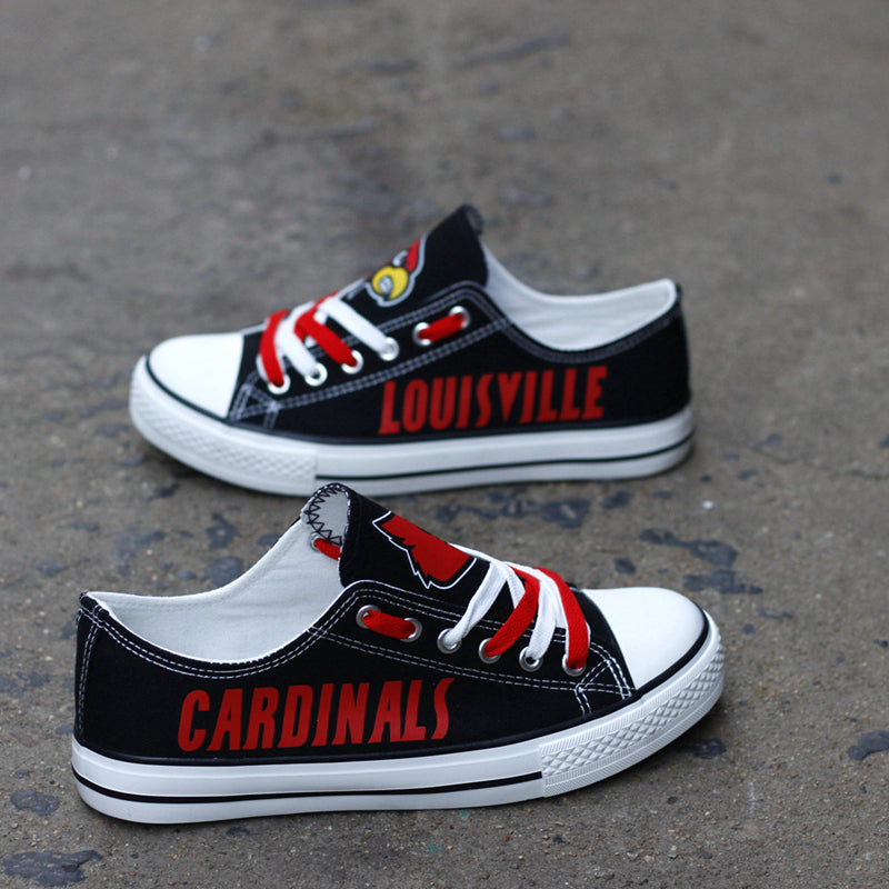 Louisville Cardinals Limited Print NCAA College Students Low Top Canvas Shoes Sport Sneakers 3