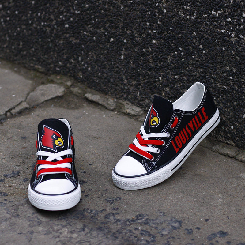 Louisville Cardinals Limited Print NCAA College Students Low Top Canvas Shoes Sport Sneakers 3