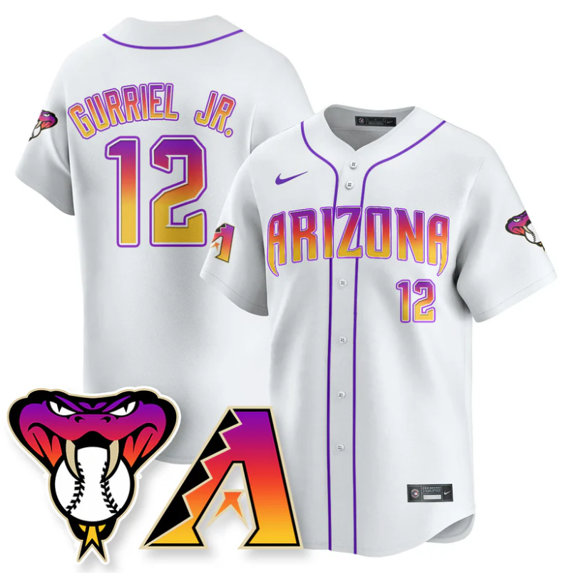 Lourdes Gurriel Jr Jersey #12 Arizona Diamondbacks 2025 City Connect Concept Stitched White
