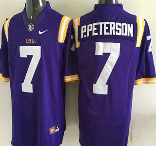 LSU Tigers #7 Patrick Peterson Purple 2015 College Football Limited Jersey