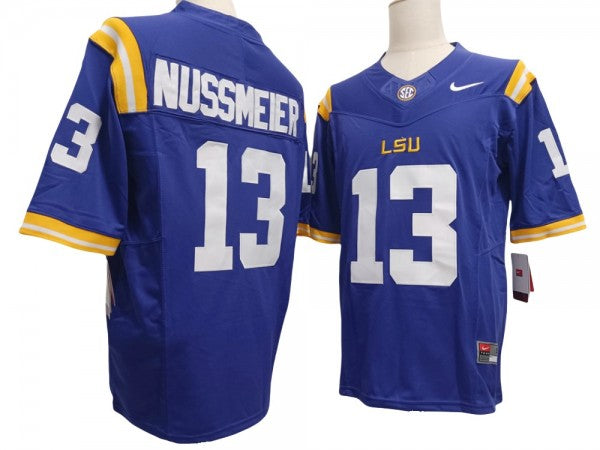 LSU Tigers #13 Garrett Nussmeier Purple Vapor F.U.S.E. Limited Jersey