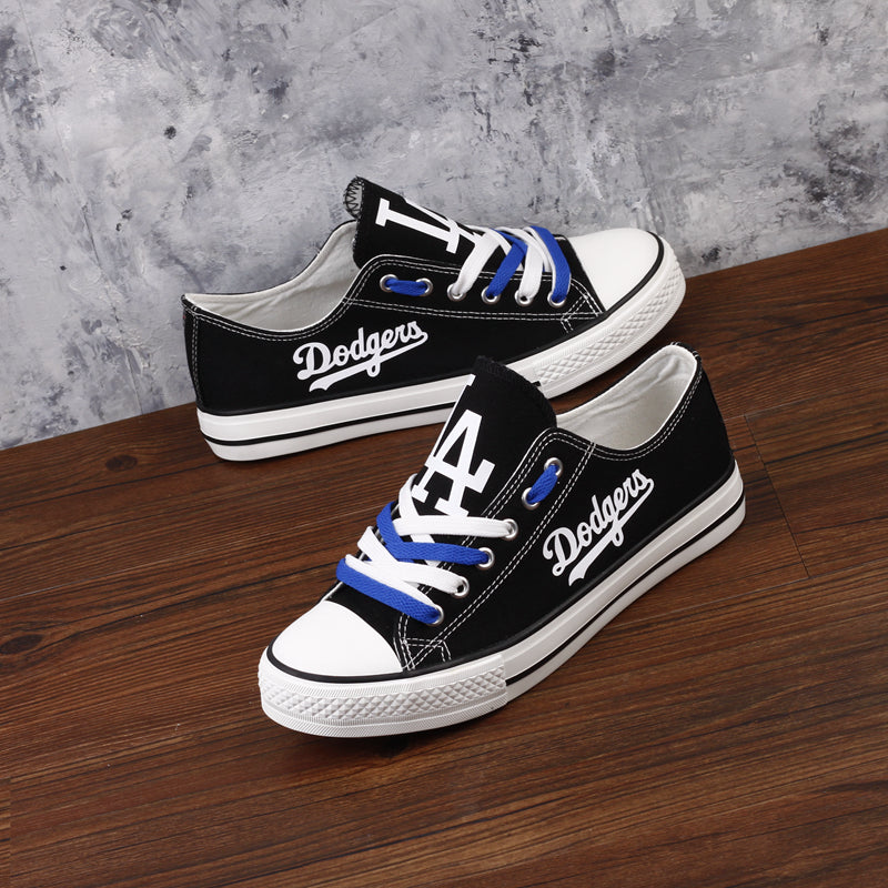 Los Angeles Dodgers Limited Print MLB Baseball Fans Low Top Canvas Shoes Sport Sneakers T-DAC104H