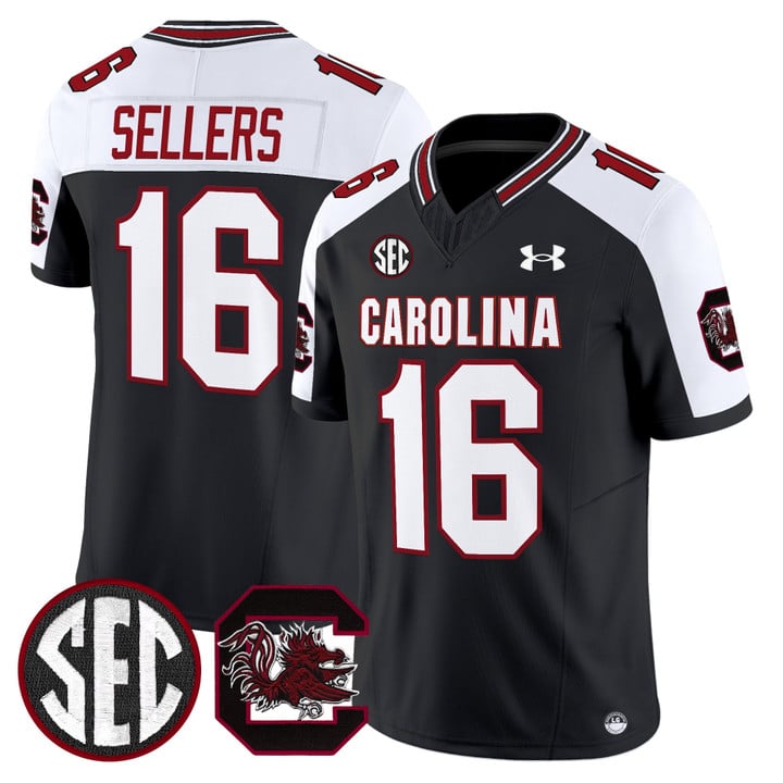 LaNorris Sellers Jersey #16 South Carolina Gamecocks 2025 Stitched Black Alter