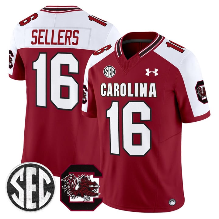 LaNorris Sellers Jersey #16 South Carolina Gamecocks 2025 Stitched Garnet Alter