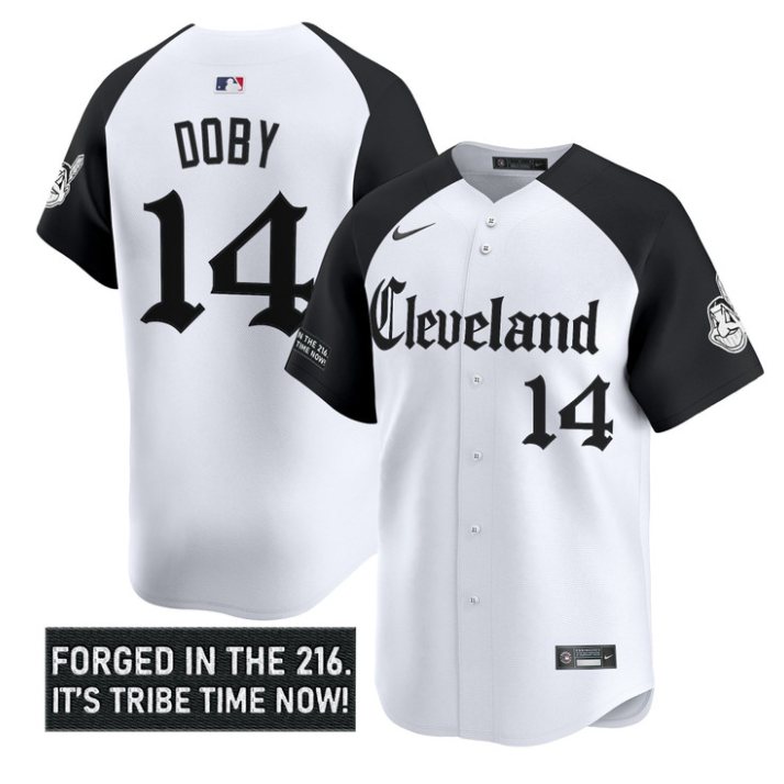 Larry Doby Jersey #14 Cleveland Indians Gothic Iron Edition Stitched