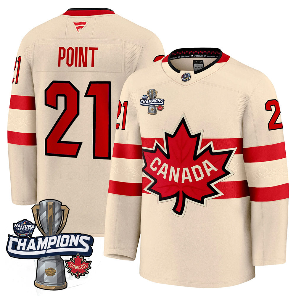 Men Canada 2025 4 Nations Face-Off Champions Jersey - All Stitched